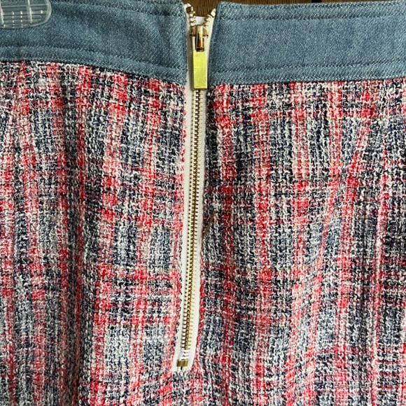 House of Harlow 1960 Maje Jenise Tweed Mini Skirt Preppy Academia Women's 12 - Picture 9 of 10